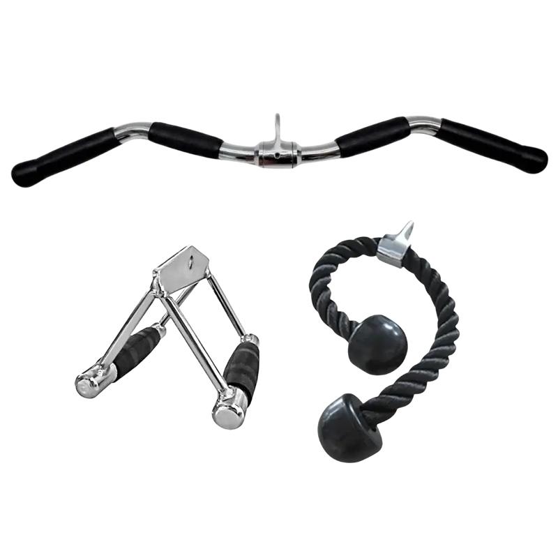 French Fitness Cable Machine Attachment Essentials Bundle 3 pcs (New)