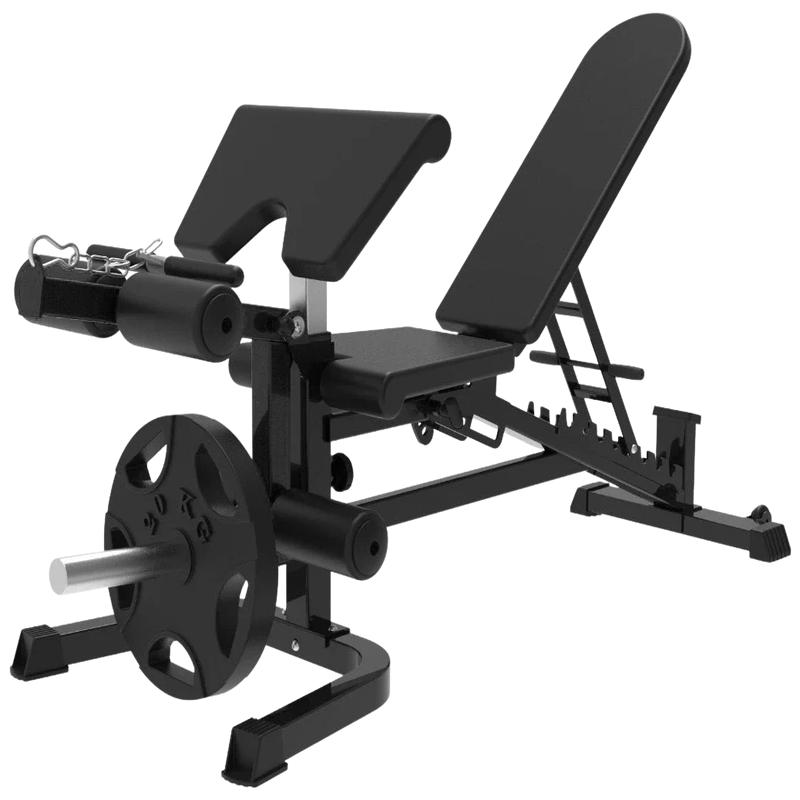 French Fitness Multi Functional Adjustable Bench V3 w/Arm Curl + Leg Ext (New)