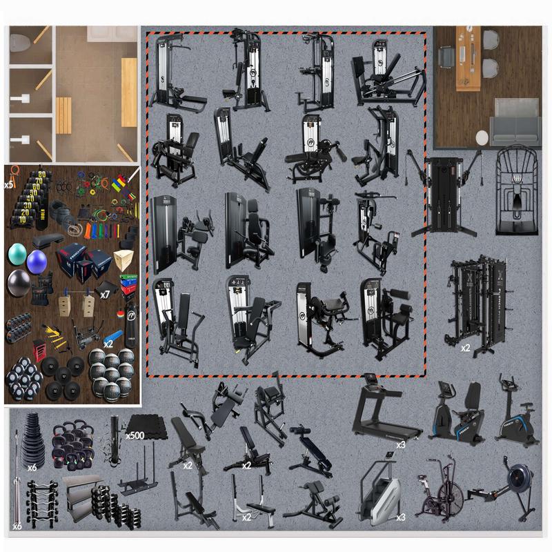 2,000 Sq Ft Gym