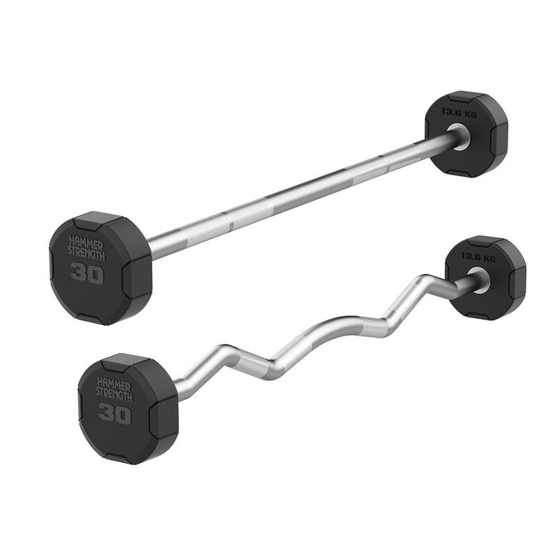 Hammer Strength 4-Sided Rubber Barbells